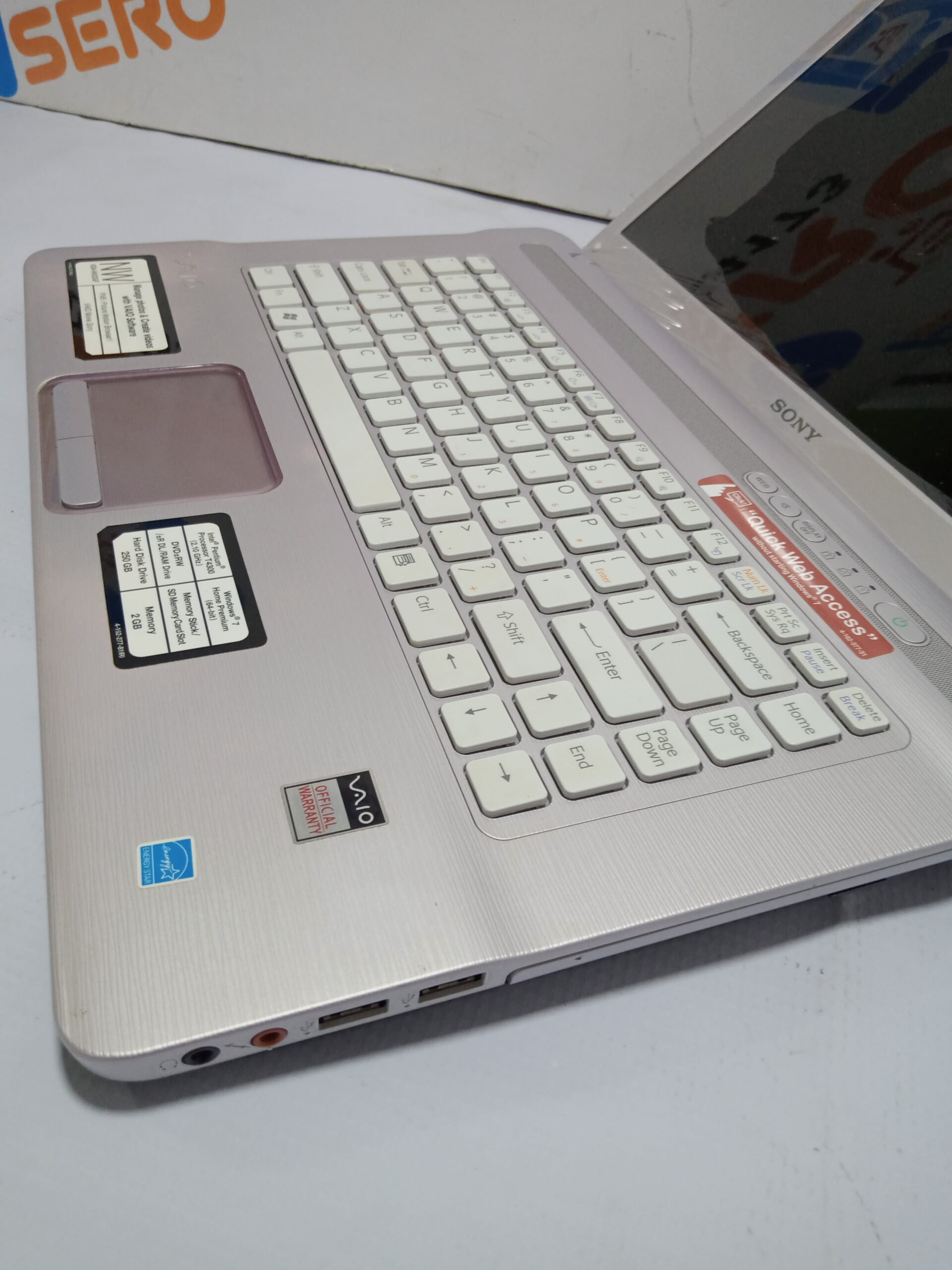 Sony VAIO VGN NW23GF - Core 2 Duo - 250GB - 4GB Ram - Sharp Webcam - Image 3