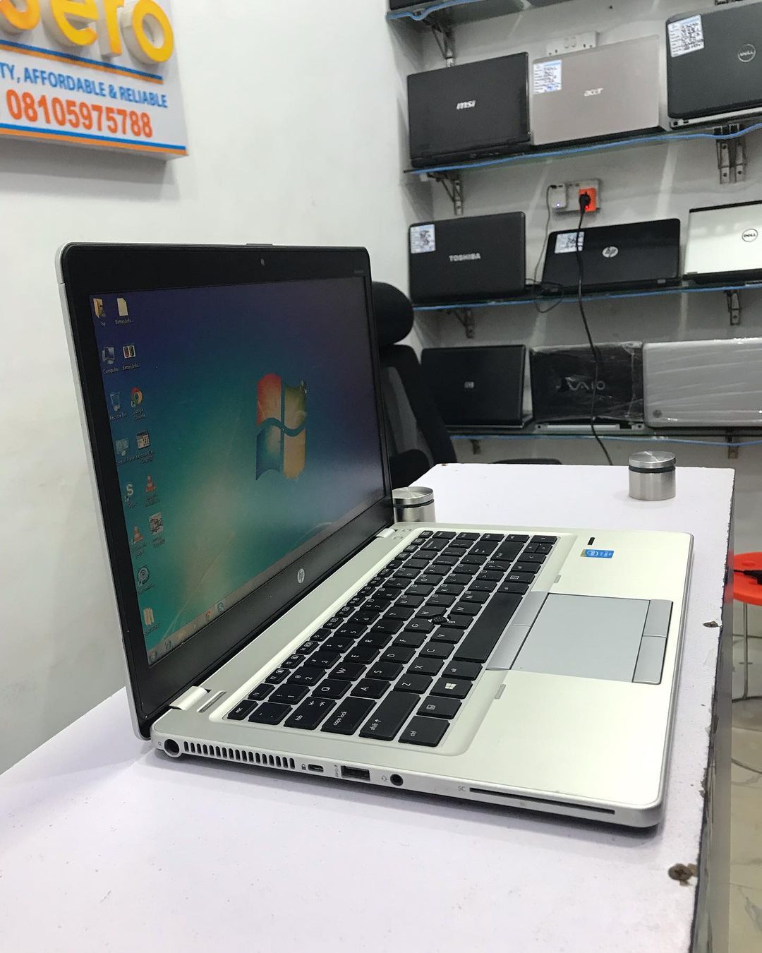 Slim Hp Elitebook folio 9480m laptops -intel core i7 – keyboard light -8GB-RAM-500GB HDD-2.7GHz - Image 9