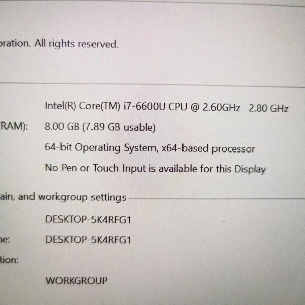 UK Used Dell Latitude 7470 – Intel Core i7 – 8GB Ram – 256GB SSD - Image 7