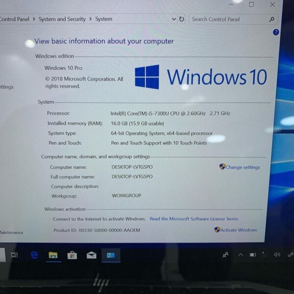 UK Used HP EliteBook 1030 x360 – 7th Gen – Core i7 – 256GB SSD – 8GB RAM – Touchscreen - Image 6