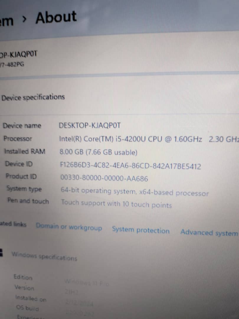 Uk Used Acer Aspire v7-482pg -Intel Core i5 – 500GB HDD – 8GB RAM – Touchscreen – HDMI - Image 2