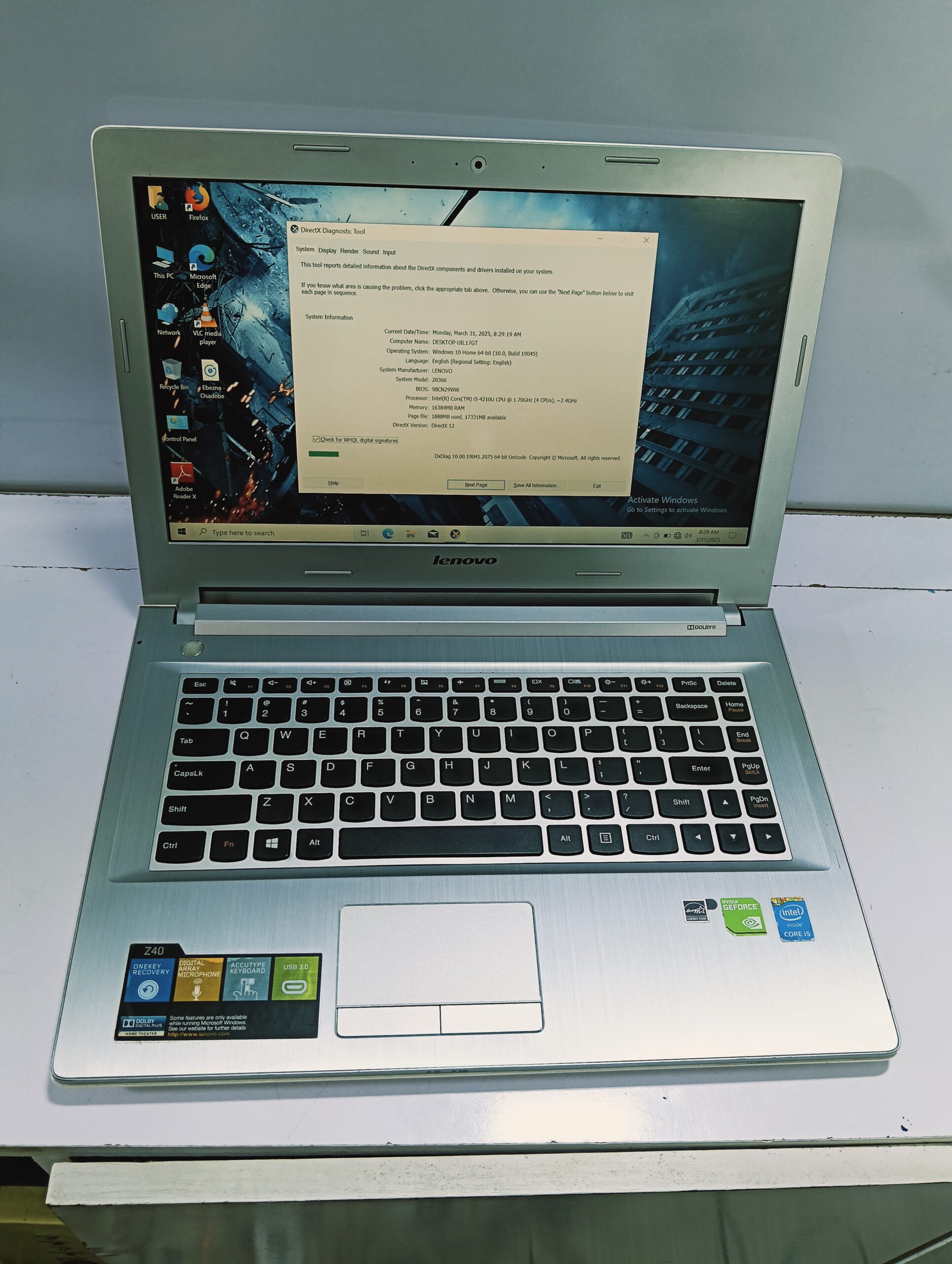 Lenovo Z40 - Core i5 - 16GB Ram - 512GB SSD - 4GB Dedicated Graphics - 4th Gen - Image 5