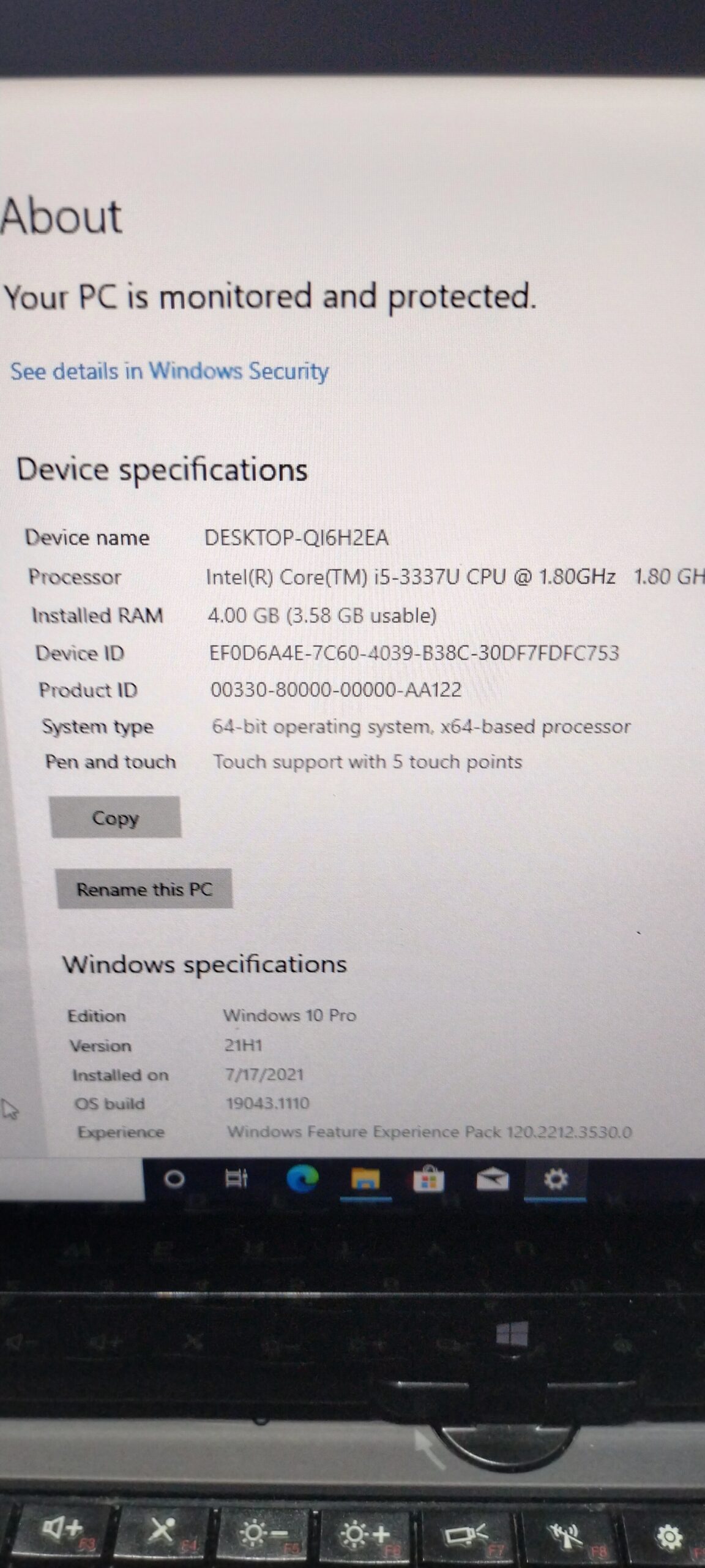 UK Used: Lenovo Yoga 33476UU - Intel core i5-x360 Touchscreen Laptop – 8gb Ram – 500GB Hard Drive – Convertible- Windows 10 pro - Image 9