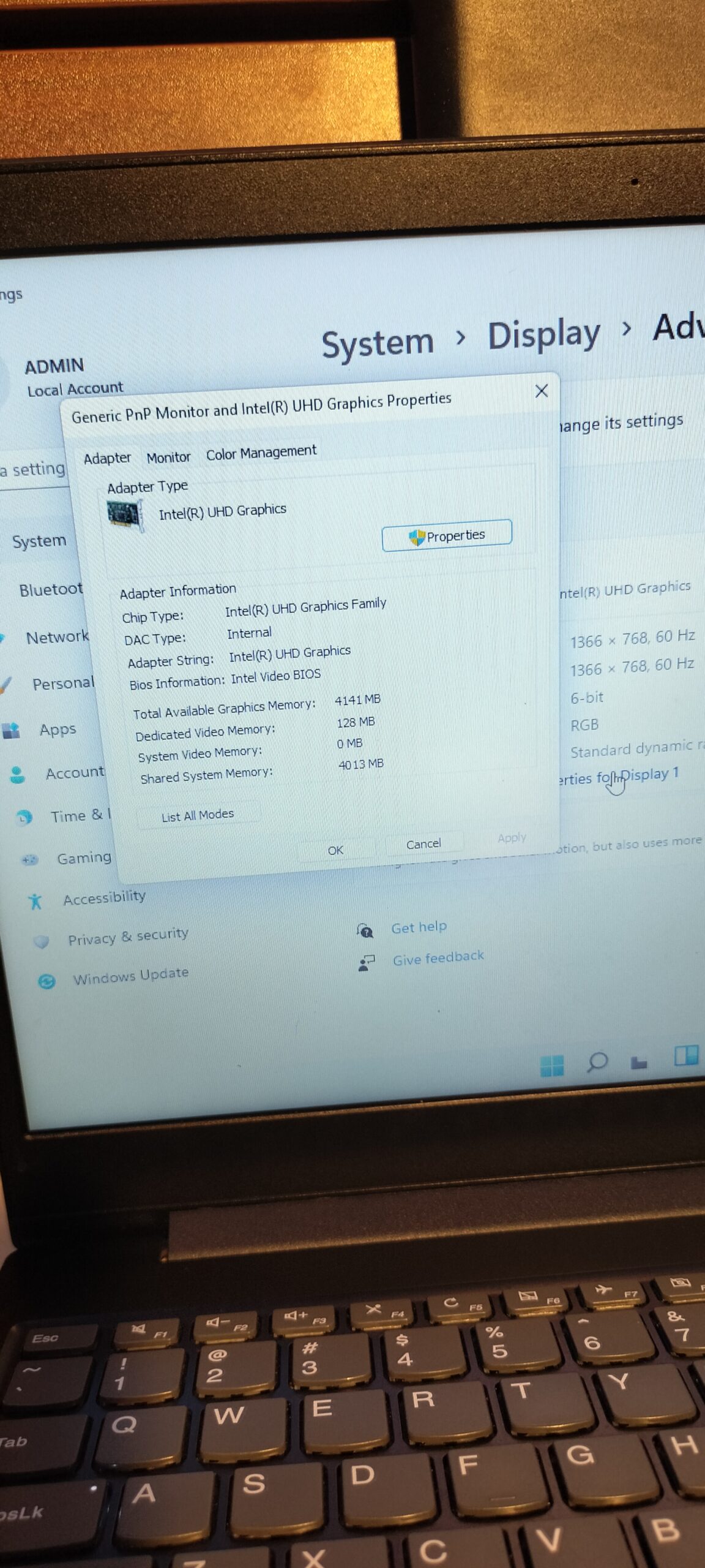 Lenovo IdeaPad 3-15IML05 – Intel Core i3 (2.1GHz) – 10th Gen – 256GB SSD – 4GB Ram – Windows 11 Pro - Image 6
