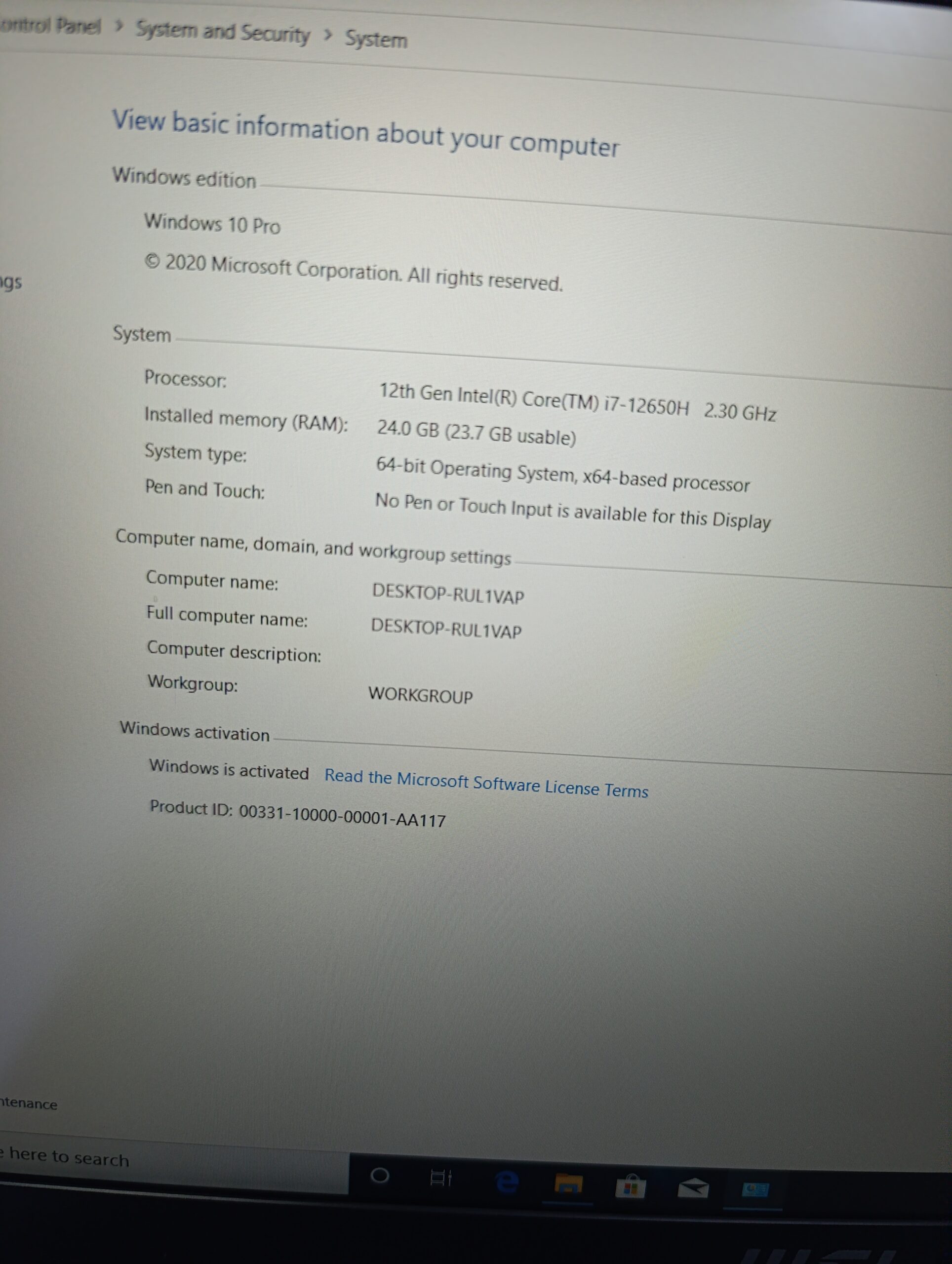 MSI CYBORG 15 A12V – Core i7 – 12th Gen – 512GB SSD – 16GB Ram – 8GB RTX 4060 Nvidia Dedicated Graphics - Image 11
