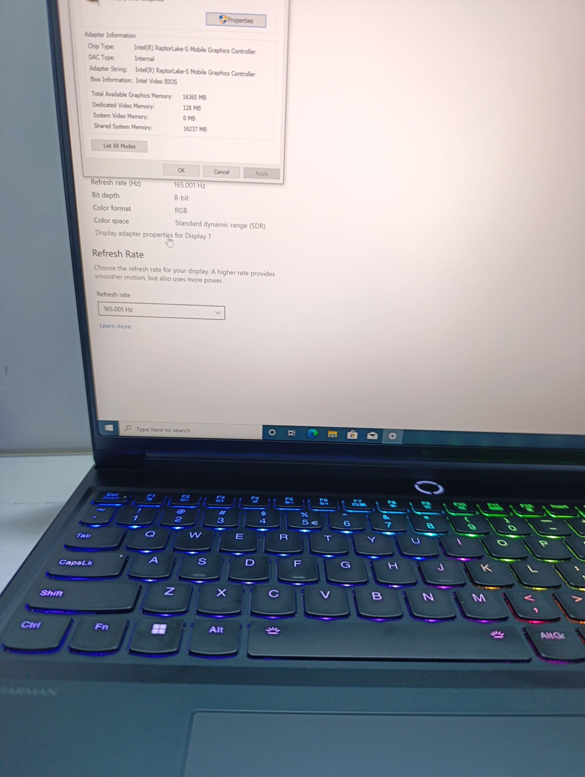 Legion 7i - Gaming Laptop – Core i9 14th Gen (2.2 GHz) – 32gb Ram – 1TB Hard Drive – 8GB Dedicated Graphics - Image 9