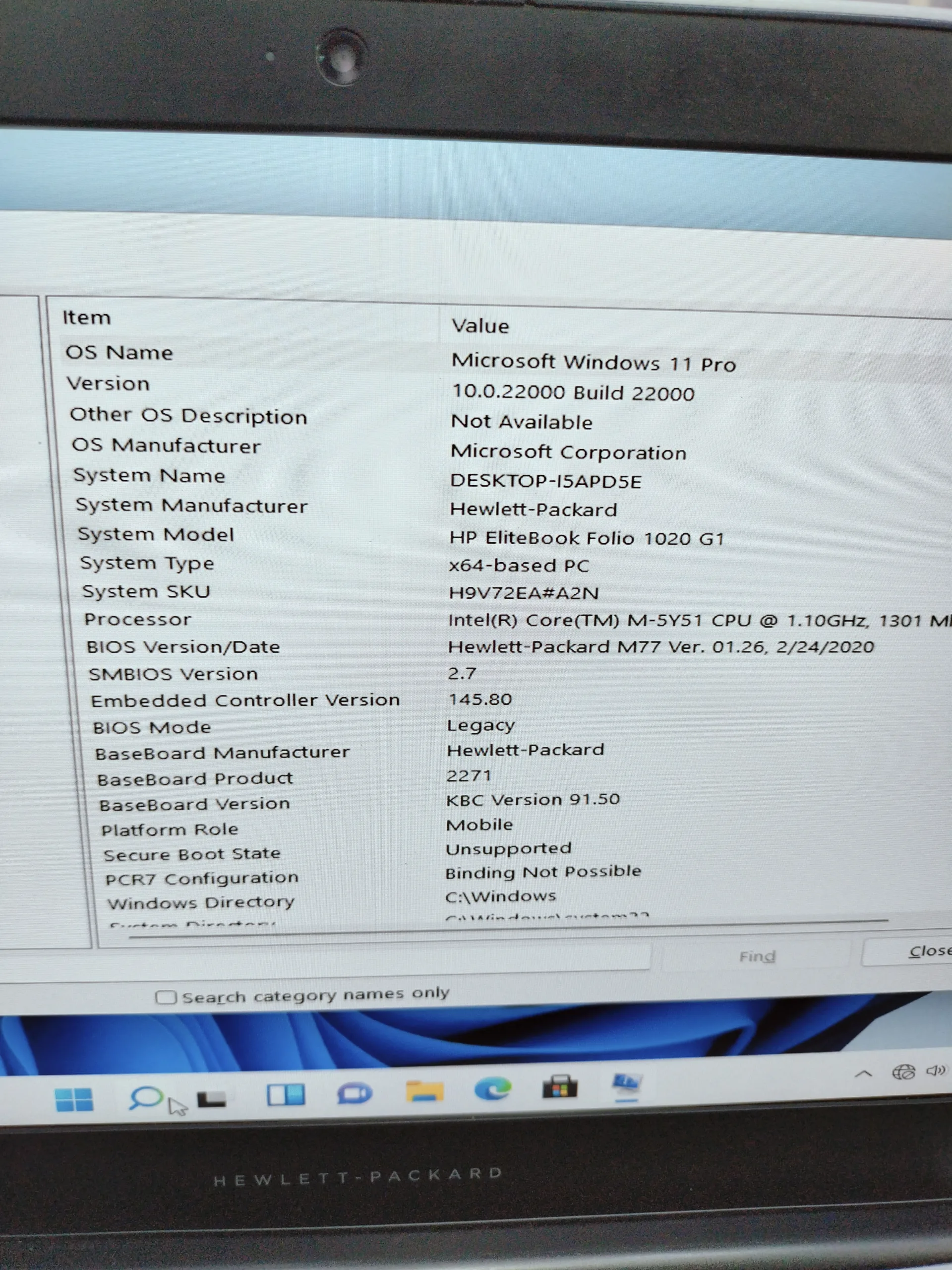 Hp EliteBook Folio 1020 - Intel Core m - 256gb ssd - 8gb ram - keyboard light - Fingers print sensor - Image 9