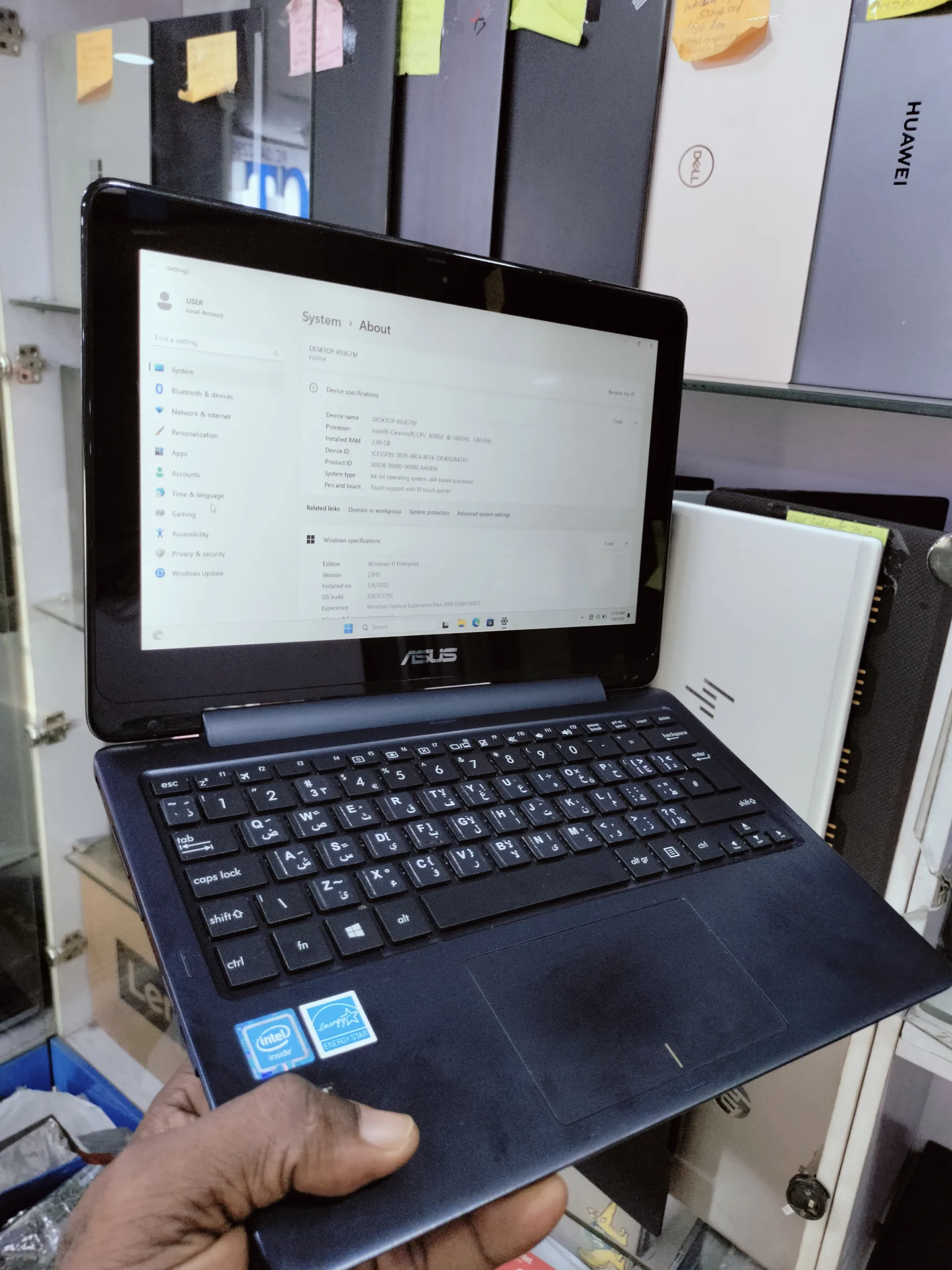 Asus E2055A- Intel N3050 - 32gb ssd - 2gb ram - 11" - Touchscreen -X360 - Sharp Camera - Image 2