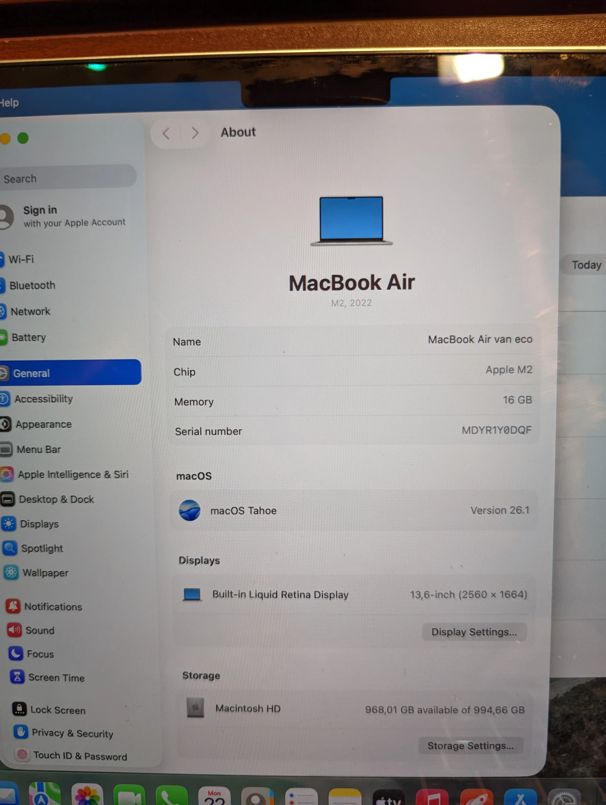 APPLE MACBOOK AIR VAN ECO 2022_M2 CHIP_ 16GB RAM _1TB SSD_TAHOE 26.1 - Image 2