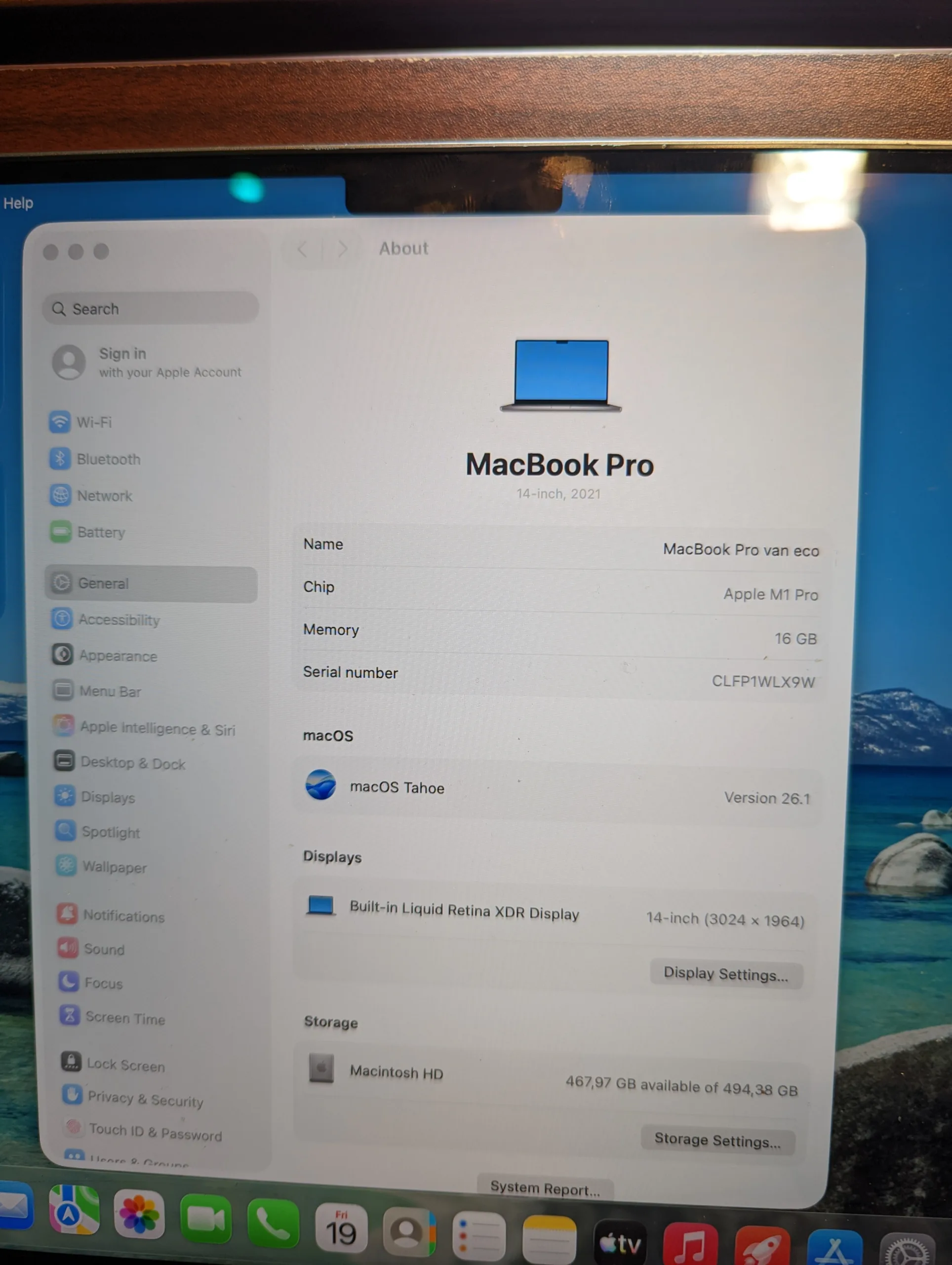 Apple Macbook Pro -M1 8core – 512gb Ssd – 16gb Ram- 14 Inches Display – Tahoe 26.1 - Image 3