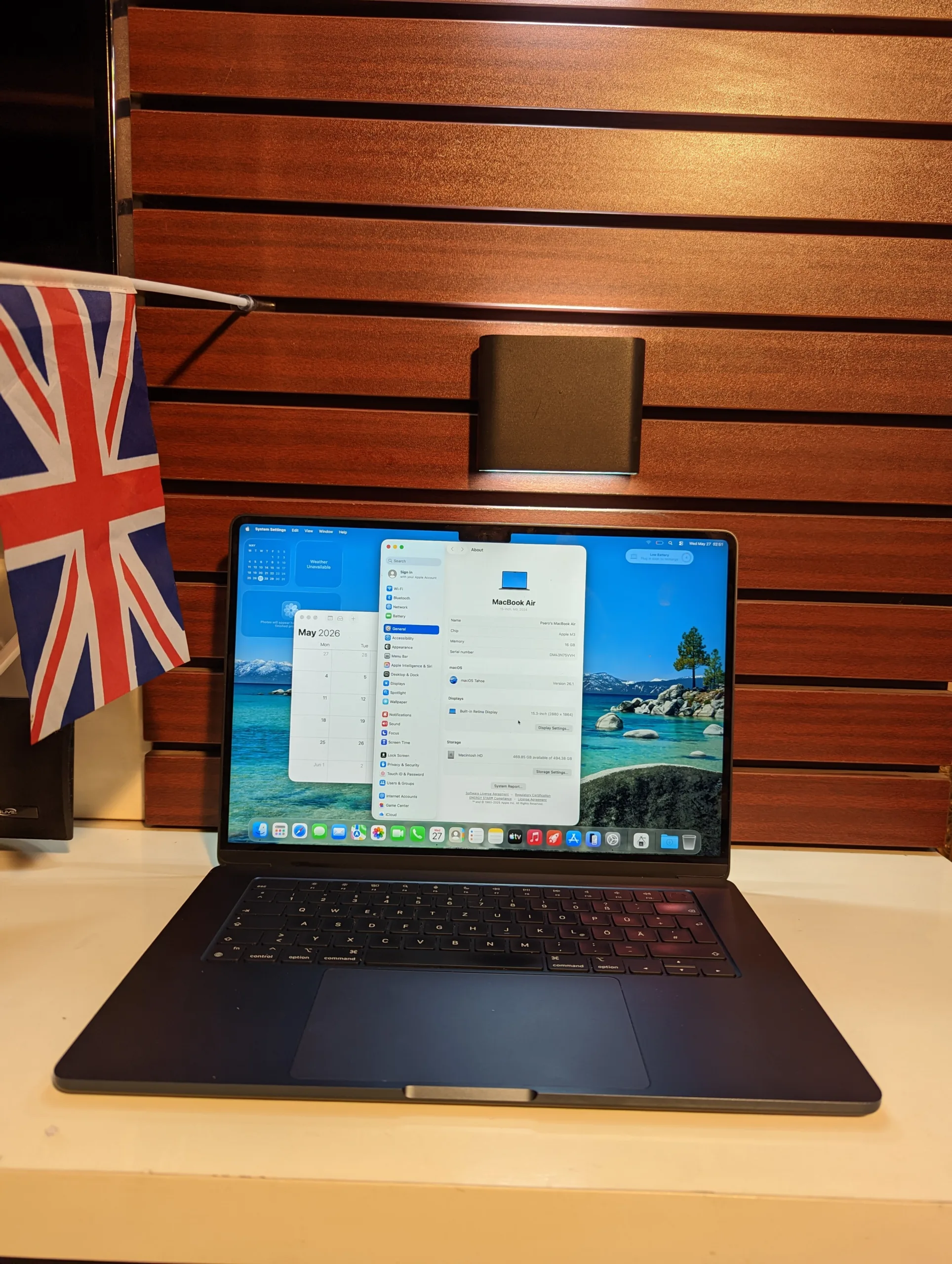 Apple Mackbook Air M3 Chip- 512gb Ssd – 16gb Ram – Keyboard Light – Tahoe 26.1