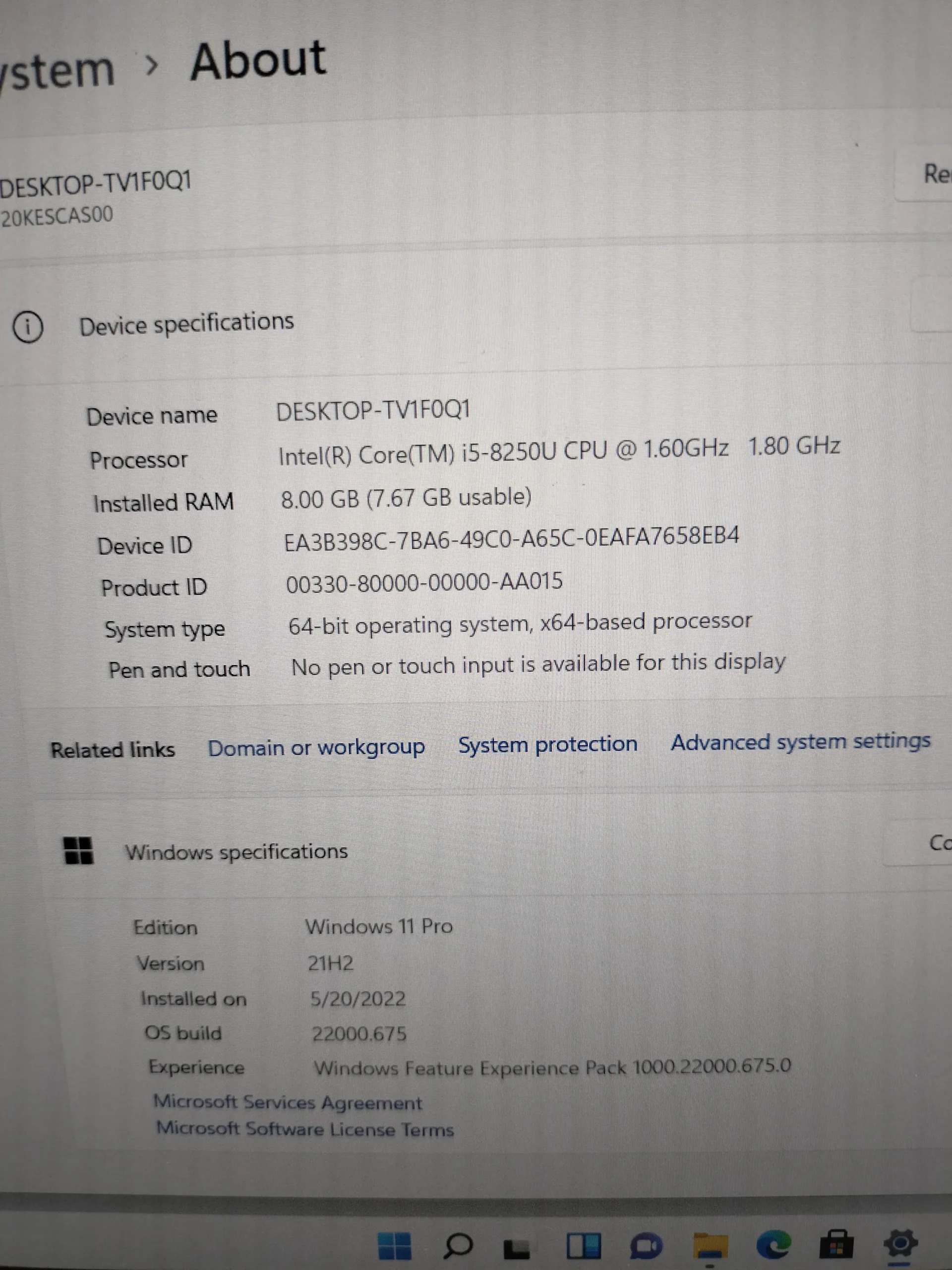 * Lenovo ThinkPad X280 * Intel core i5 * 8th Gen * 256gb SSD * 8gb ram - Image 8